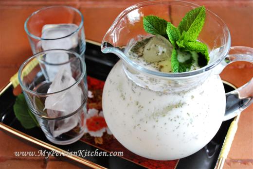 A glass of Doogh for you? (photo courtesy of MyPersianKitchen.com)